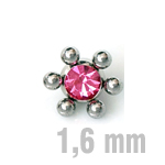 6 mm PINK Sun-Jewelled Ball Zirk.