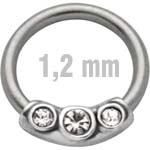 3 CRYSTAL Zirkonia Clip-In-Motiv