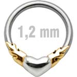 5 mm HERZ-FLGEL horizontal Clip-In-Motiv