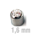 6x6 mm CRYSTAL Cup-Jewelled Zirk.