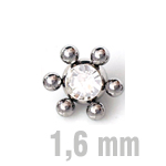 6 mm CRYSTAL Sun-Jewelled Ball Zirk.