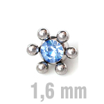 6 mm HELLBLAU Sun-Jewelled Ball Zirk.